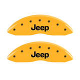 MGP 4 Caliper Covers Engraved Front & Rear Jeep Yellow Finish Black Char 2006 Jeep Commander