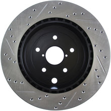 Charger l&#39;image dans la galerie, StopTech 08+ Subaru STI (Will Not Fit 05-07) Slotted &amp; Drilled Sport Brake Rotor