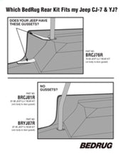 Carica l&#39;immagine nel visualizzatore di Gallery, BedRug 87-95 Jeep YJ Rear Kit 4pc Cargo Kit (Incl Tailgate &amp; Cargo Liner)
