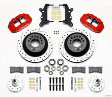 गैलरी व्यूवर में इमेज लोड करें, Wilwood Narrow Superlite 6R Front Hub &amp; 1PC Rtr Kit 12.88in Dril -Red 60-68 Ford / Mercury Full Size