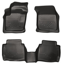 Carica l'immagine nel visualizzatore di Gallery, Husky Liners 13 Ford Fusion WeatherBeater Combo Black Floor Liners