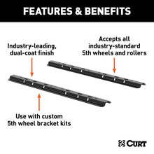 Carica l&#39;immagine nel visualizzatore di Gallery, Curt Universal 5th Wheel Base Rails (Gloss Black)