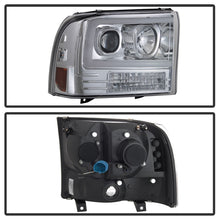 Charger l&#39;image dans la galerie, Spyder 99-04 Ford F-250 Super Duty Light Bar Projector Headlights - Chrome (PRO-YD-FF25099V2-LB-C)