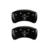 MGP Rear set 2 Caliper Covers Engraved Rear S197/Bar & Pony Black finish silver ch