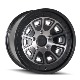 Mayhem 8301 Flat Iron 18x9 / 5x127 BP / 0mm Offset / 78.1mm Hub Matte Black w/ Dark Tint Wheel