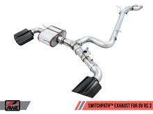 Cargar imagen en el visor de la galería, AWE Tuning 17-19 Audi RS3 8V SwitchPath Exhaust w/Diamond Black RS-Style Tips
