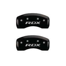 Carica l&#39;immagine nel visualizzatore di Gallery, MGP 4 Caliper Covers Engraved Front Acura Engraved Rear RDX Black finish silver ch