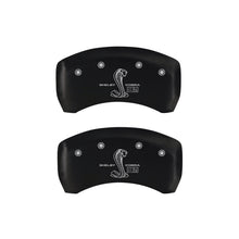 Laden Sie das Bild in den Galerie-Viewer, MGP Rear set 2 Caliper Covers Engraved Rear GT350 Shelby &amp; Cobra Red finish silver ch