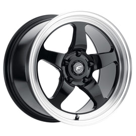 Forgestar F091 15X10 D5 Drag 5X114.3 ET50 BS7.5 Gloss Black w/ Machine Lip 78.1