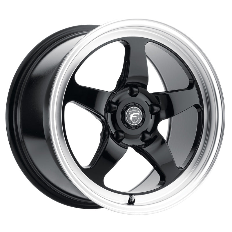 Forgestar F091 18X11 D5 Drag 5X114.3 ET56 BS8.3 Gloss Black w/ Machine Lip 78.1