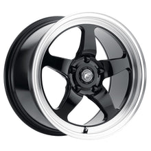 Load image into Gallery viewer, Forgestar F091 17X10 D5 Drag 5X120 ET45 BS7.3 Gloss Black w/ Machine Lip 78.1