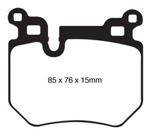 Laden Sie das Bild in den Galerie-Viewer, EBC 08-10 BMW 135 3.0 Twin Turbo Yellowstuff Rear Brake Pads