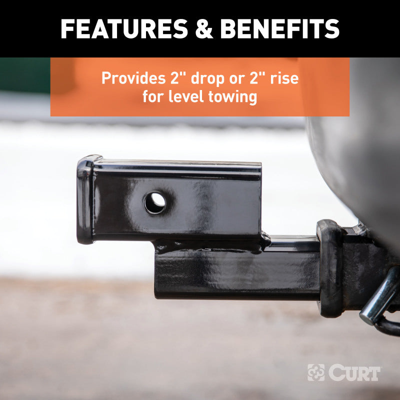 Curt Receiver Hitch Adapter (2" Shank, 2" Drop, 7,500 lbs.)