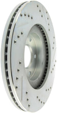 Laden Sie das Bild in den Galerie-Viewer, StopTech Select Sport Nissan Slotted and Drilled Right Front Rotor