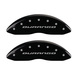 MGP 4 Caliper Covers Engraved Front & Rear With out stripes/Durango Black finish silver ch