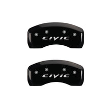 Charger l&#39;image dans la galerie, MGP 4 Caliper Covers Engraved Front &amp; Rear Mgp Yellow Finish Black Char 2017 Honda Civic