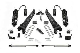 Fabtech 2018 Ford F450/F550 4WD Diesel 6in Radius Arm System w/DL 4.0 Coilover & Rear DL 2.25 Shocks