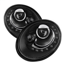 Carica l&#39;immagine nel visualizzatore di Gallery, Spyder Volkswagen Beetle 06-10 Projector Headlights DRL LED Black PRO-YD-VB06-DRL-BK