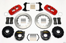 Laden Sie das Bild in den Galerie-Viewer, Wilwood AERO4 Rear P-Brake Kit 14.00in Red Ford 8.8 w/2.5in Offset-5 Lug