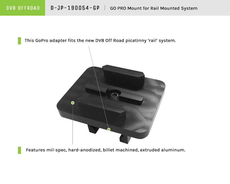 DV8 Offroad Go Pro Mount For DV8 Off Road Rail Mount System
