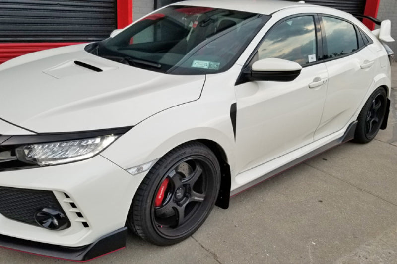 Rally Armor 17-18 Honda Civic Type R (Type R Only) UR Black Mud Flap w/ Red Logo