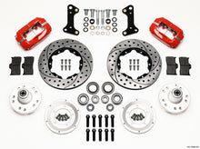 गैलरी व्यूवर में इमेज लोड करें, Wilwood Forged Dynalite Front Kit 11.00in Drill-Red 67-69 Camaro 64-72 Nova Chevelle