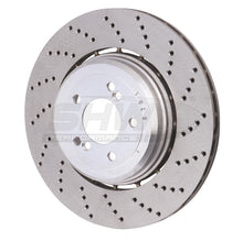 Load image into Gallery viewer, SHW 06-10 BMW M5 5.0L Right Rear Cross-Drilled Lightweight Brake Rotor