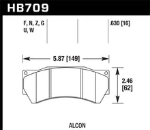 Charger l'image dans la galerie, Hawk Performance Alcon Mono 6, Model 4497 DTC-70 Race Brake Pads
