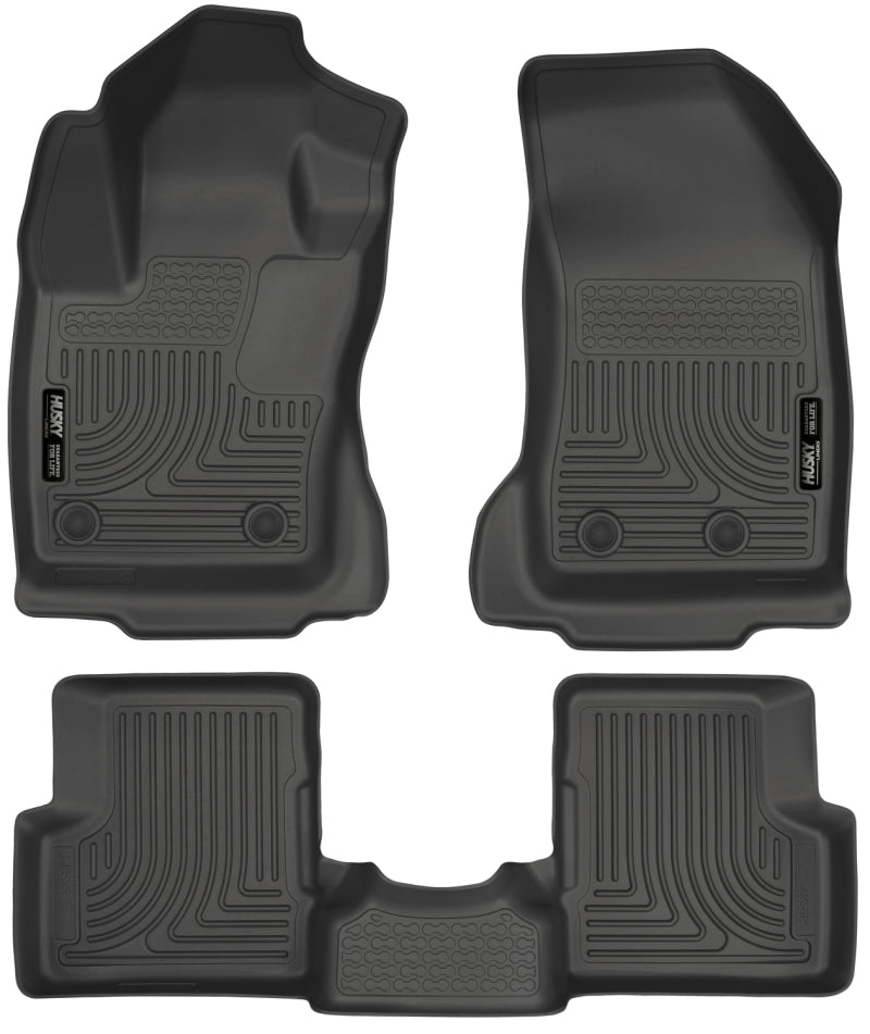 Husky Liners 2015 Jeep Renegade Weatherbeater Black Front and Second Row Floor Liners - 2to4wheels