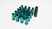 गैलरी व्यूवर में इमेज लोड करें, Wheel Mate 12x1.25 48mm Muteki SR48 Green Blue Open End Lug Nuts