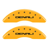 MGP 4 Caliper Covers Engraved Front & Rear Denali Yellow finish black ch
