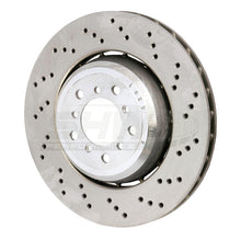 Laden Sie das Bild in den Galerie-Viewer, SHW 08-13 BMW M3 4.0L Right Front Cross-Drilled Lightweight Brake Rotor