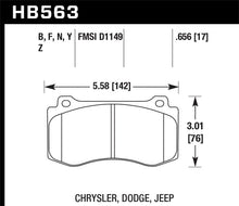 Charger l'image dans la galerie, Hawk 2005-2014 Chrysler 300 C SRT8 6.1 HPS 5.0 Front Brake Pads
