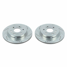 Power Stop 19-20 Chevrolet Silverado 1500 Rear Evolution Drilled & Slotted Rotors - Pair