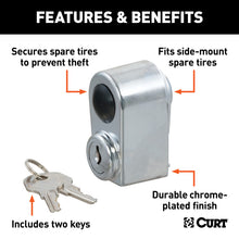 गैलरी व्यूवर में इमेज लोड करें, Curt Spare Tire Lock (Chrome)