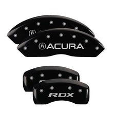 गैलरी व्यूवर में इमेज लोड करें, MGP 4 Caliper Covers Engraved Front Acura Rear RDX Black Finish Silver Char 2016 Acura RDX