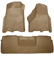 Laden Sie das Bild in den Galerie-Viewer, Husky Liners 10-12 Dodge Ram 2500/3500 Mega Cab WeatherBeater Combo Tan Floor Liners