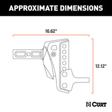 Carica l&#39;immagine nel visualizzatore di Gallery, Curt Rebellion XD Adjustable Cushion Hitch Ball Mount (2in Shank 15000lbs 6-1/4in Drop)