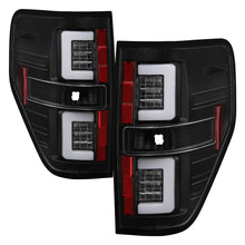 Carica l&#39;immagine nel visualizzatore di Gallery, Spyder 09-14 Ford F150 V2 Light Bar LED Tail Lights - Black (ALT-YD-FF15009V2-LBLED-BK)