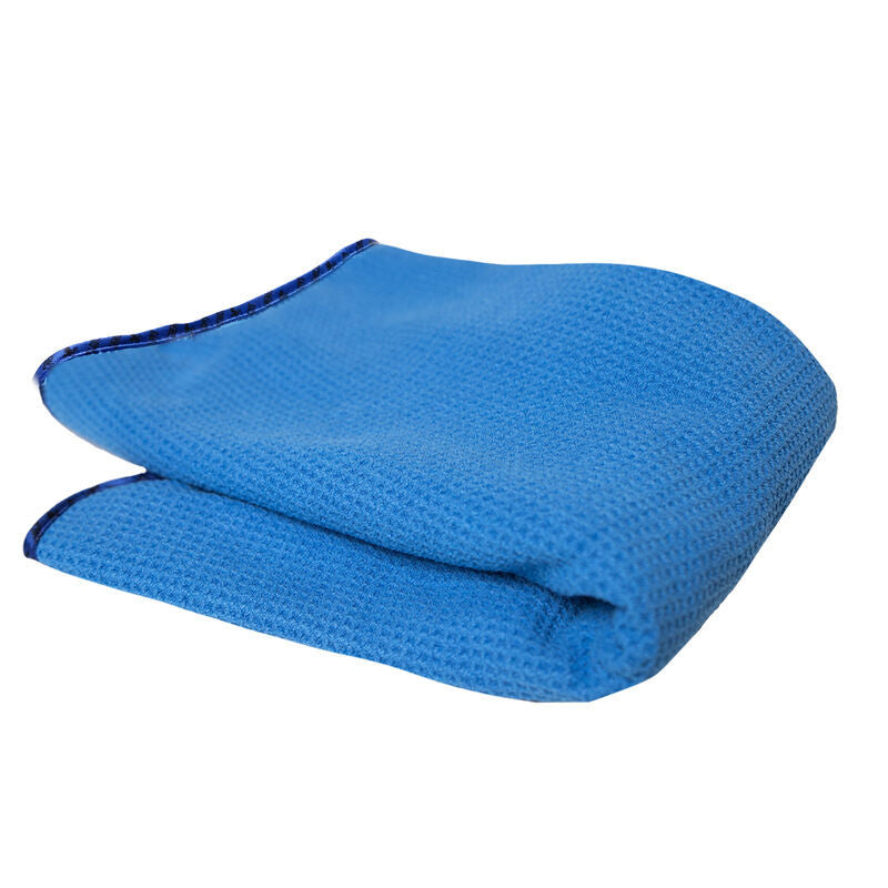 Chemical Guys Waffle Weave Glass & Window Microfiber Towel - 24in x 16in - Blue - Single