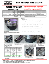 Charger l&#39;image dans la galerie, HKS Step2 Forged Piston Kit For RB26 - 86.5mm Bore