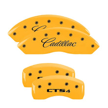 Charger l&#39;image dans la galerie, MGP 4 Caliper Covers Engraved Front &amp; Rear GMC Yellow Finish Black Char 2016 GMC Savana 3500