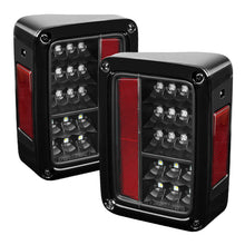 Charger l&#39;image dans la galerie, Spyder Jeep Wrangler 07-15 LED Tail Lights Black ALT-YD-JWA07-LED-BK