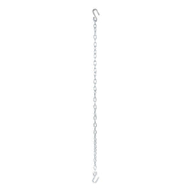 Curt 48in Safety Chain w/2 S-Hooks (2000lbs Clear Zinc Packaged)