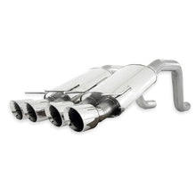 Carica l'immagine nel visualizzatore di Gallery, Stainless Works 2006-13 Corvette C6ZO6/ZR1 3in Axleback Chambered Mufflers Quad 4in Rolled Edge Tips