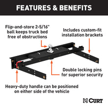 Load image into Gallery viewer, Curt 99-00 GMC K1500 Double Lock Gooseneck Hitch Kit w/Installation Brackets