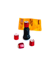 Fifteen52 VALVE STEM CAP SET - RED - 4 Pieces