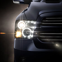 Carica l&#39;immagine nel visualizzatore di Gallery, Spyder Dodge Ram 1500 09-14 Projector Headlights Halogen- CCFL Halo LED - Blk PRO-YD-DR09-CCFL-BK