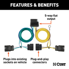 Load image into Gallery viewer, Curt 10-17 Chevrolet Equinox Custom Wiring Harness (5-Way Flat Output)