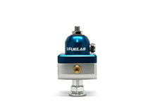 Charger l'image dans la galerie, Fuelab 575 Carb Adjustable Mini FPR Blocking 10-25 PSI (1) -6AN In (2) -6AN Out - Blue